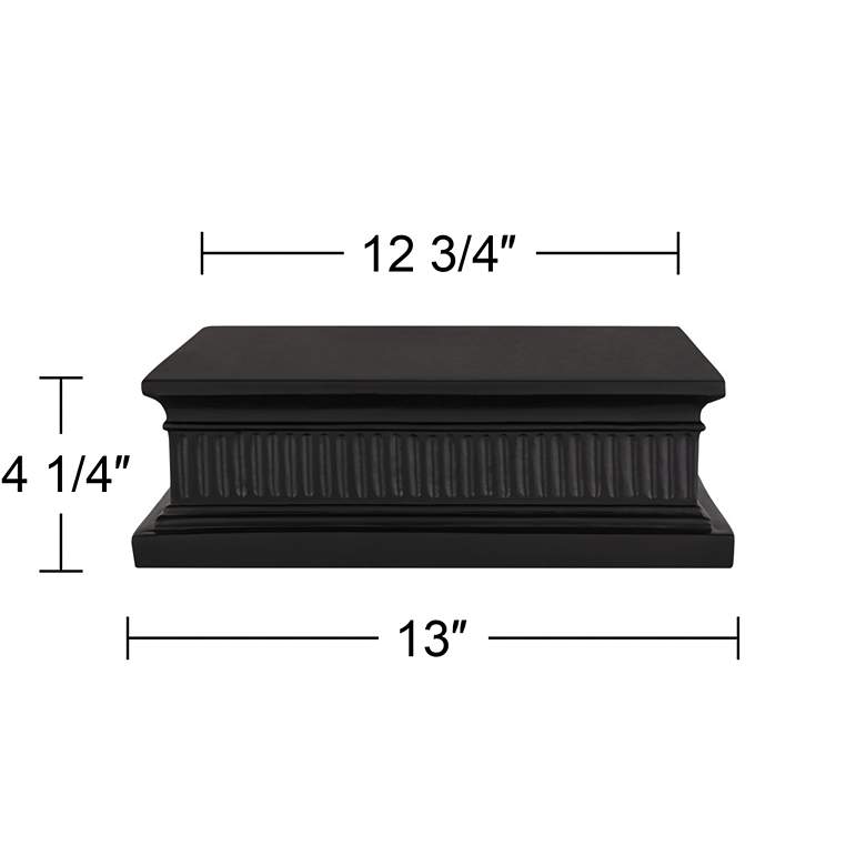 Image 6 13 inch Square Black Finish Pedestal Lamp Riser more views