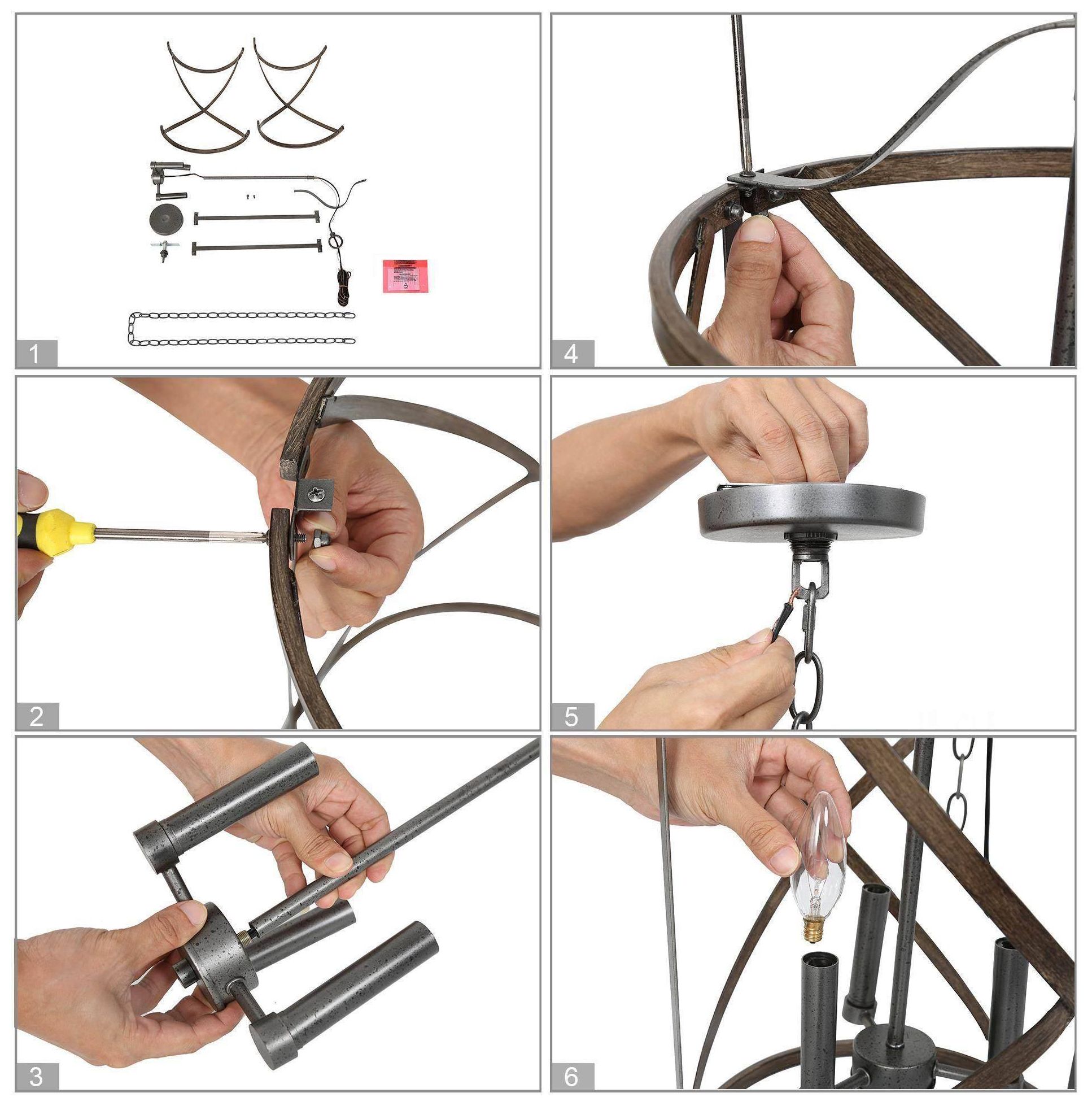 Image 6 13" Wide 3-Light Textured Brown Cylinder Island Chandelier more views