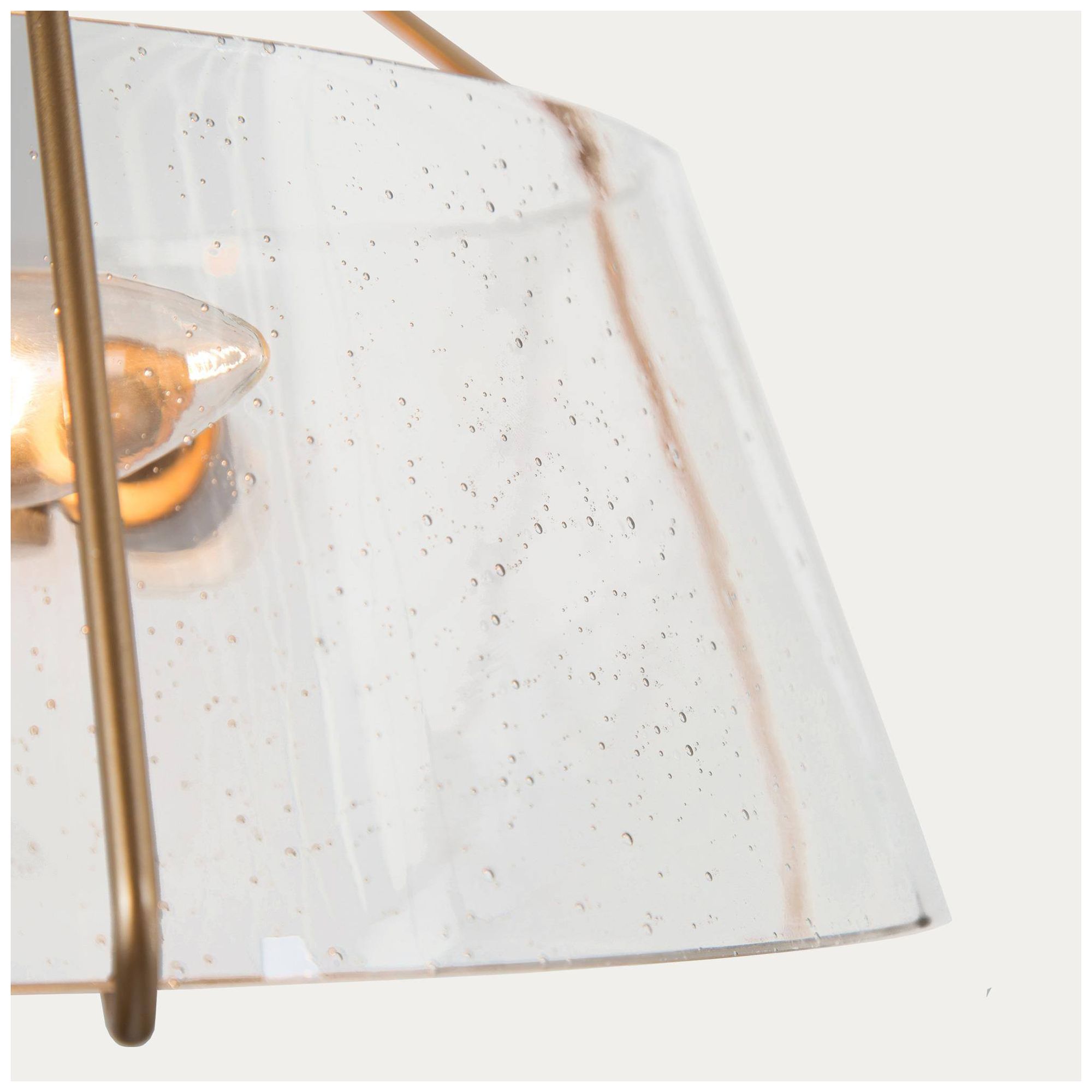 Image 3 13" Wide 3-Light Warm Brass Glass Drum Ceiling Light more views