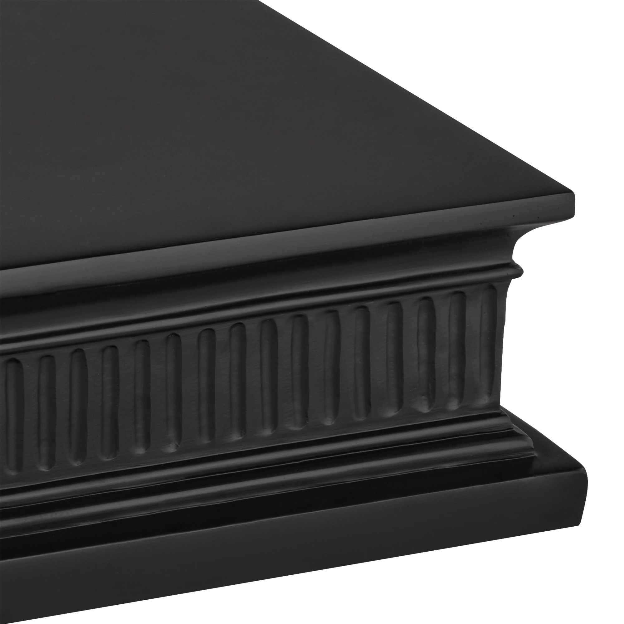 Image 2 13" Square Black Finish Pedestal Lamp Riser more views
