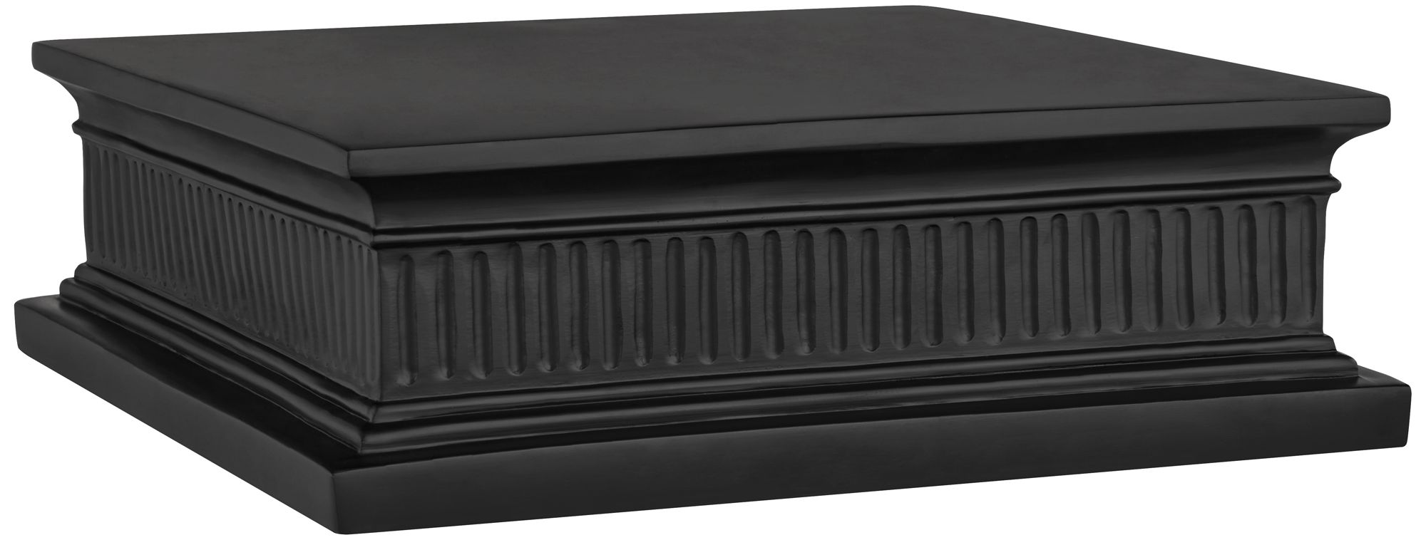 Image 3 13" Square Black Finish Pedestal Lamp Riser more views