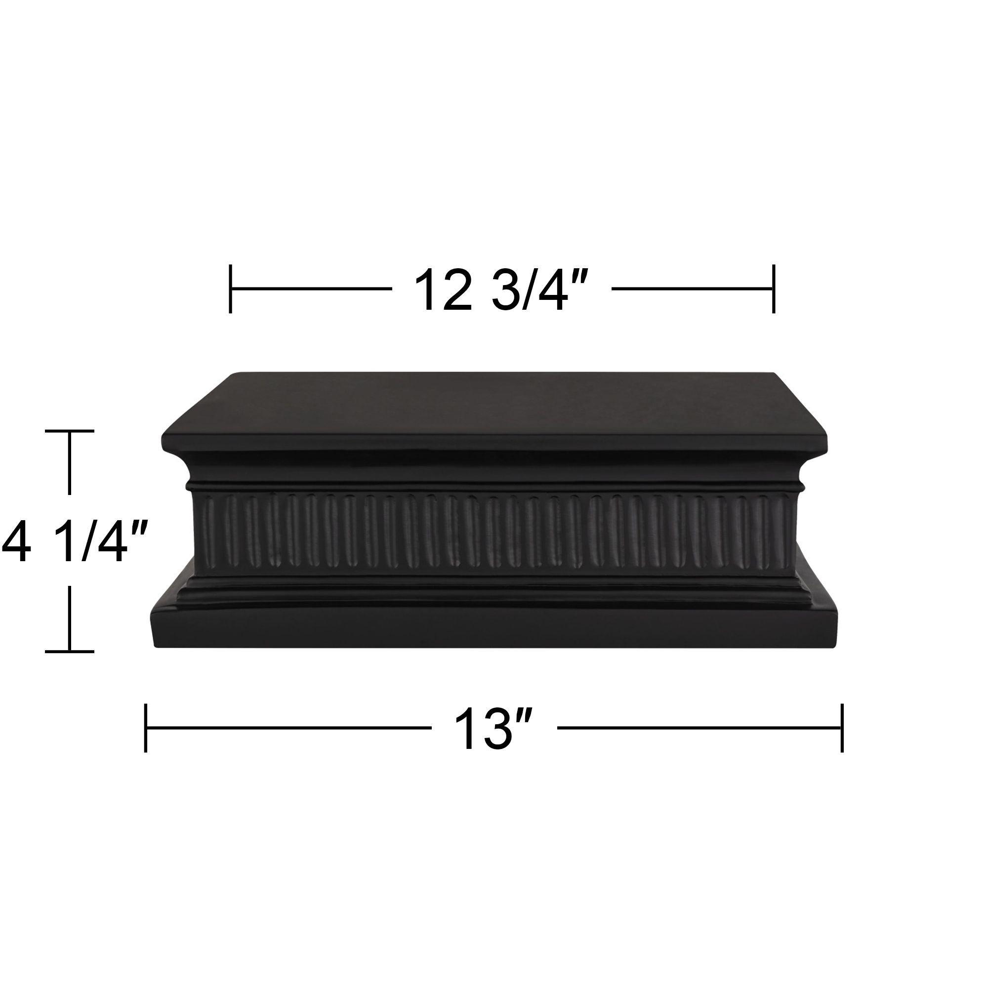 Image 6 13" Square Black Finish Pedestal Lamp Riser more views