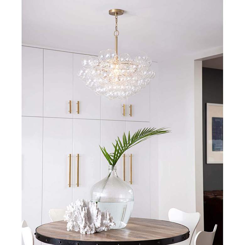 Image 1 Regina Andrew Bubbles Chandelier (Clear) Natural Brass 20.5 Height in scene