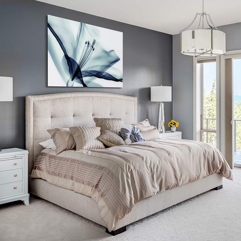 Image 1 Amaryllis 48"W Free Floating Tempered Glass Graphic Wall Art in scene