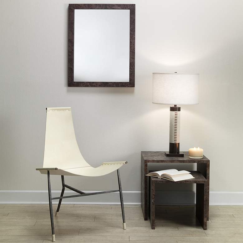 Image 1 Chandler Charcoal Wood 25" x 33" Rectangular Wall Mirror in scene