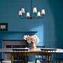 Thumbnail1 of Kichler Pallas 32 1/4" Wide Black 6-Light Chandelier in scene
