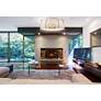 1_Lenyx 32" Wide Brushed Nickel 8-Light Drum Pendant in scene