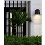 1_Z-Lite Asher 11" High Black LED Outdoor Wall Light in scene