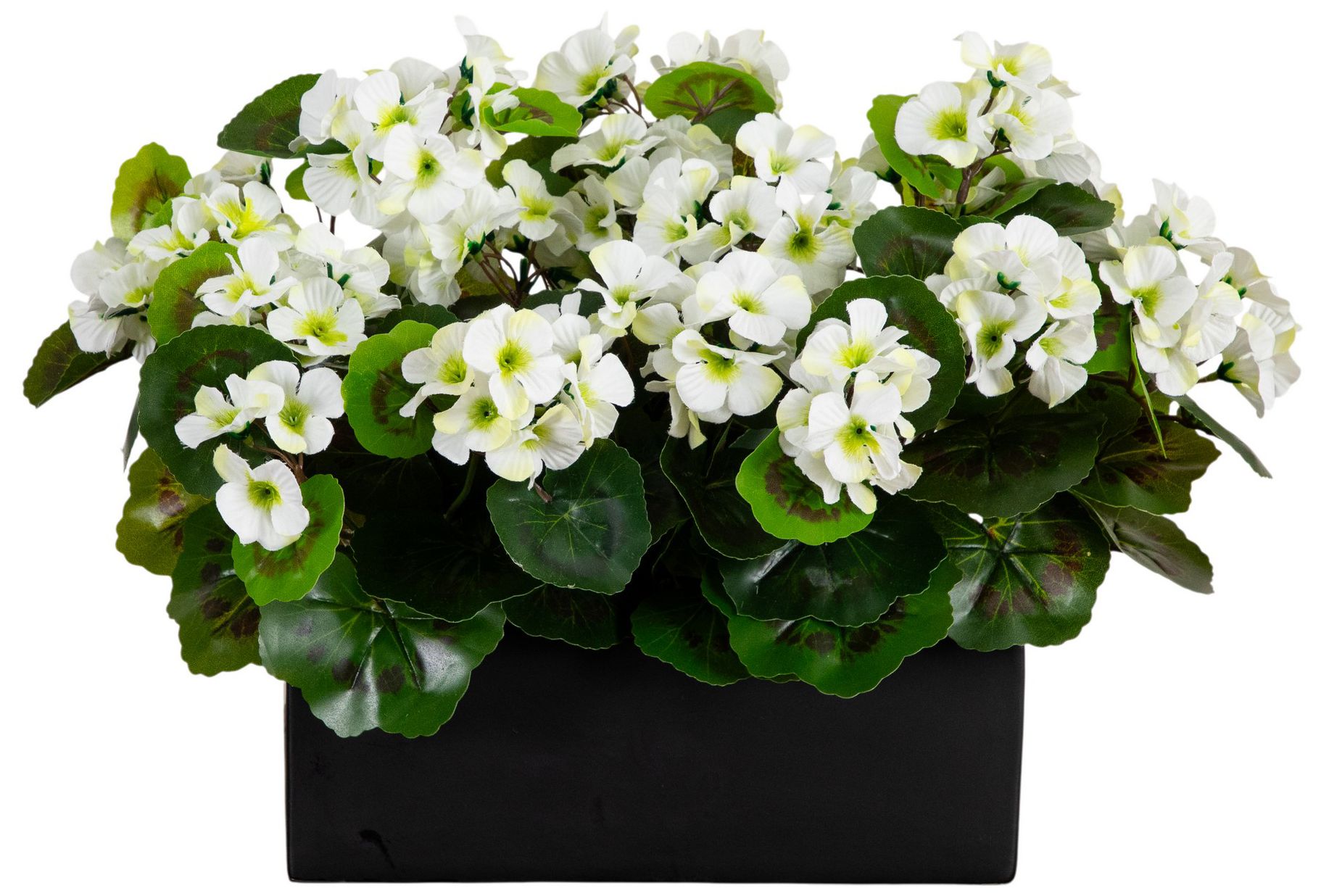Image 2 13in. UV Resistant Artificial Geranium in Rectangular Planter