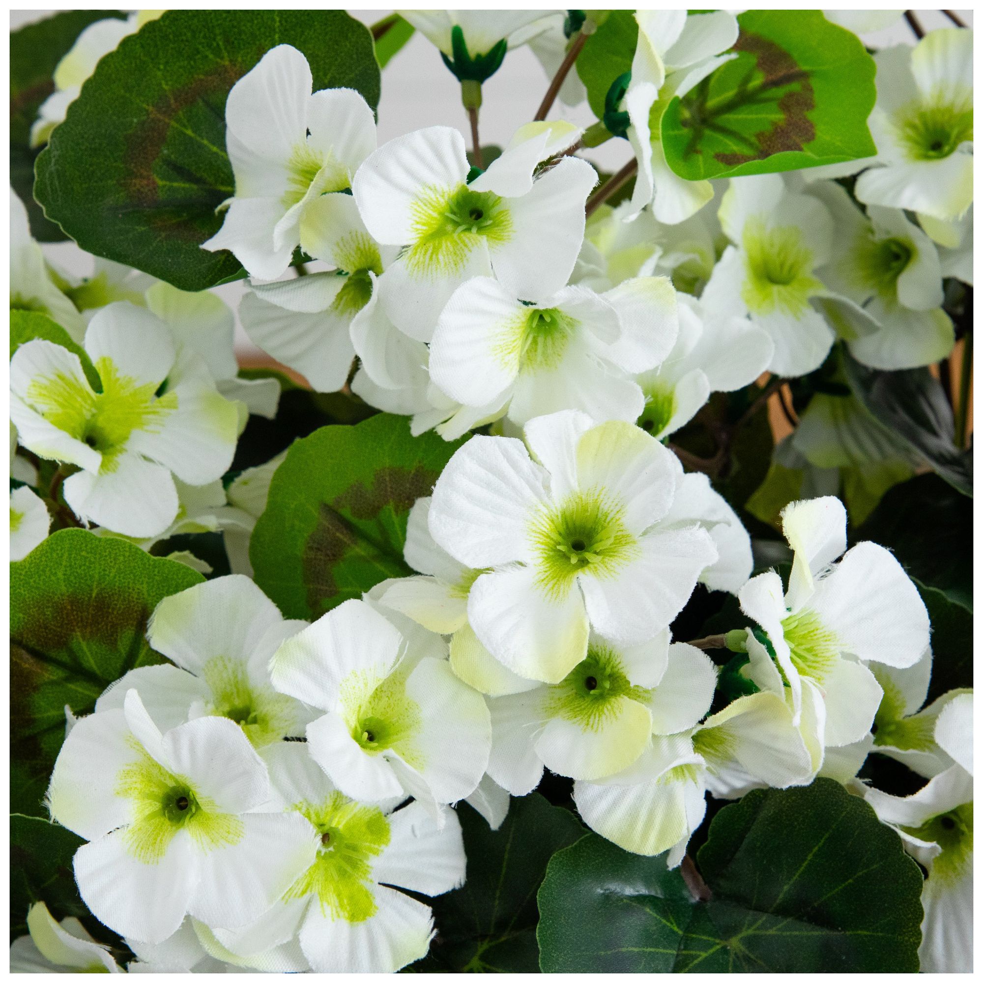 Image 4 13in. UV Resistant Artificial Geranium in Rectangular Planter more views