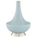 Color Plus Gillan 28&quot; Modern Glass Rain Blue Table Lamp