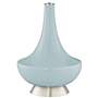 Color Plus Gillan 28&quot; Modern Glass Rain Blue Table Lamp