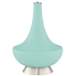 Color Plus Gillan 28&quot; High Modern Cay Blue Glass Table Lamp