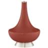 Color Plus Gillan 28&quot; Modern Glass Madeira Red Table Lamp