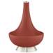 Color Plus Gillan 28&quot; Modern Glass Madeira Red Table Lamp