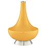 Color Plus Gillan 28&quot; Modern Glass Marigold Yellow Table Lamp