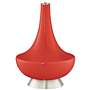 Color Plus Gillan 28&quot; Modern Glass Cherry Tomato Red Table Lamp