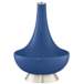 Color Plus Gillan 28&quot; Modern Glass Monaco Blue Table Lamp