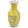14.2" High Yellow and White Plum Blossom Flower Vase