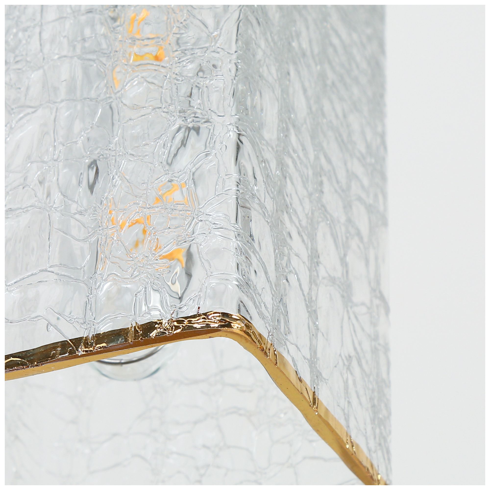 Image 2 14 3/5" High Gold Texture Glass Mini Pendant more views