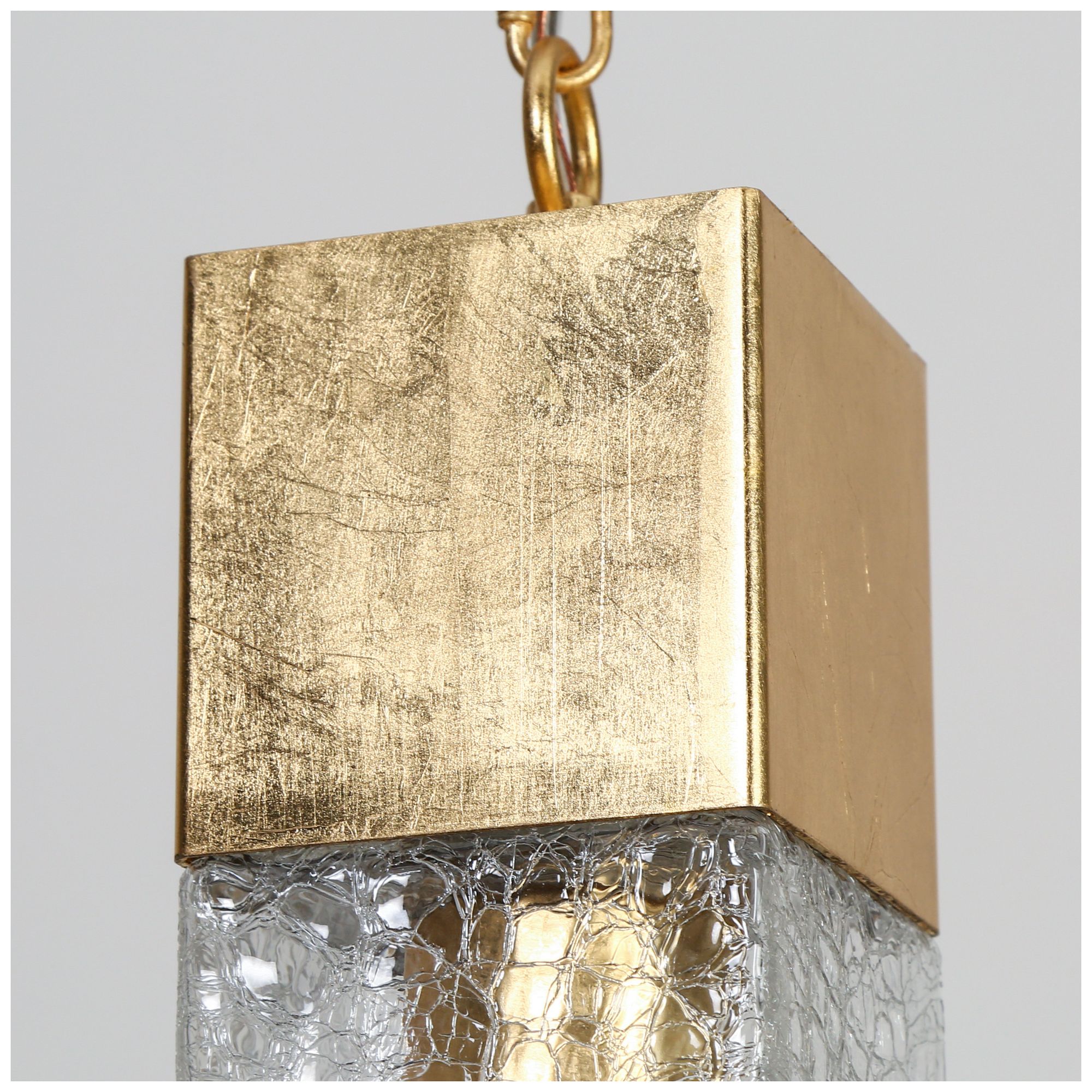 Image 6 14 3/5" High Gold Texture Glass Mini Pendant more views