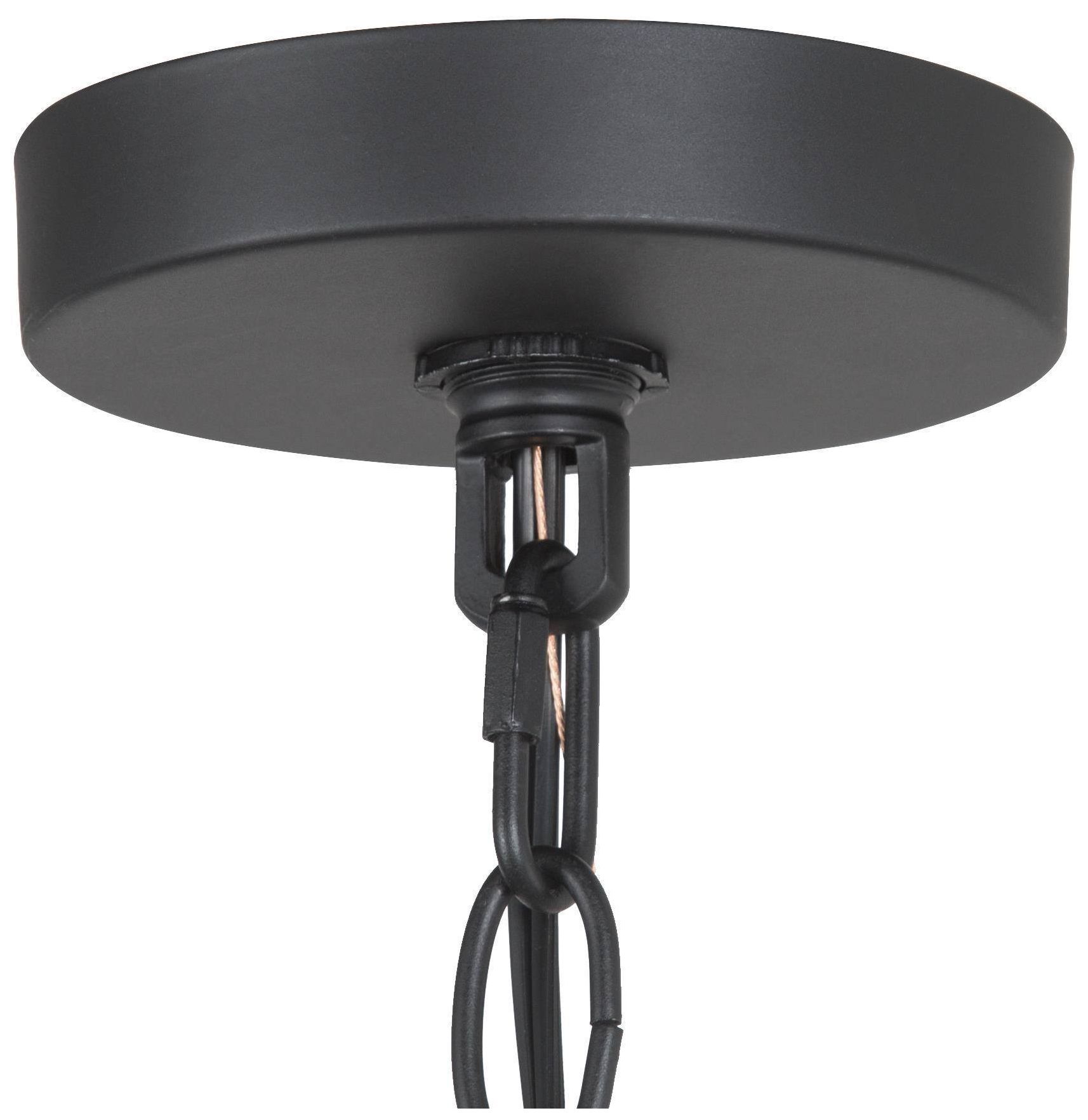 Image 4 14.5" Wide 3-Light Black Gold Lantern Metal Chandelier more views