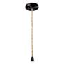 2_14.5"W Bisque Frame Matte Black Tier Pleated Beige Twisted LED Pendant more views