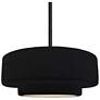 14.5"W Gloss Black Frame Matte Black Tier Rigid Stem Kit LED Pendant