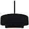 14.5"W Gloss Black Frame Matte Black Tier Rigid Stem Kit LED Pendant