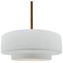 14.5"W Gloss White Sided Frame Brushed Brass Tier Rigid Stem Kit Penda