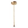3_14.5"W Matte White Frame Brushed Brass Tier Pleated Twisted LED Pendan more views
