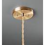 5_14.5"W Matte White Frame Brushed Brass Tier Pleated Twisted LED Pendan more views