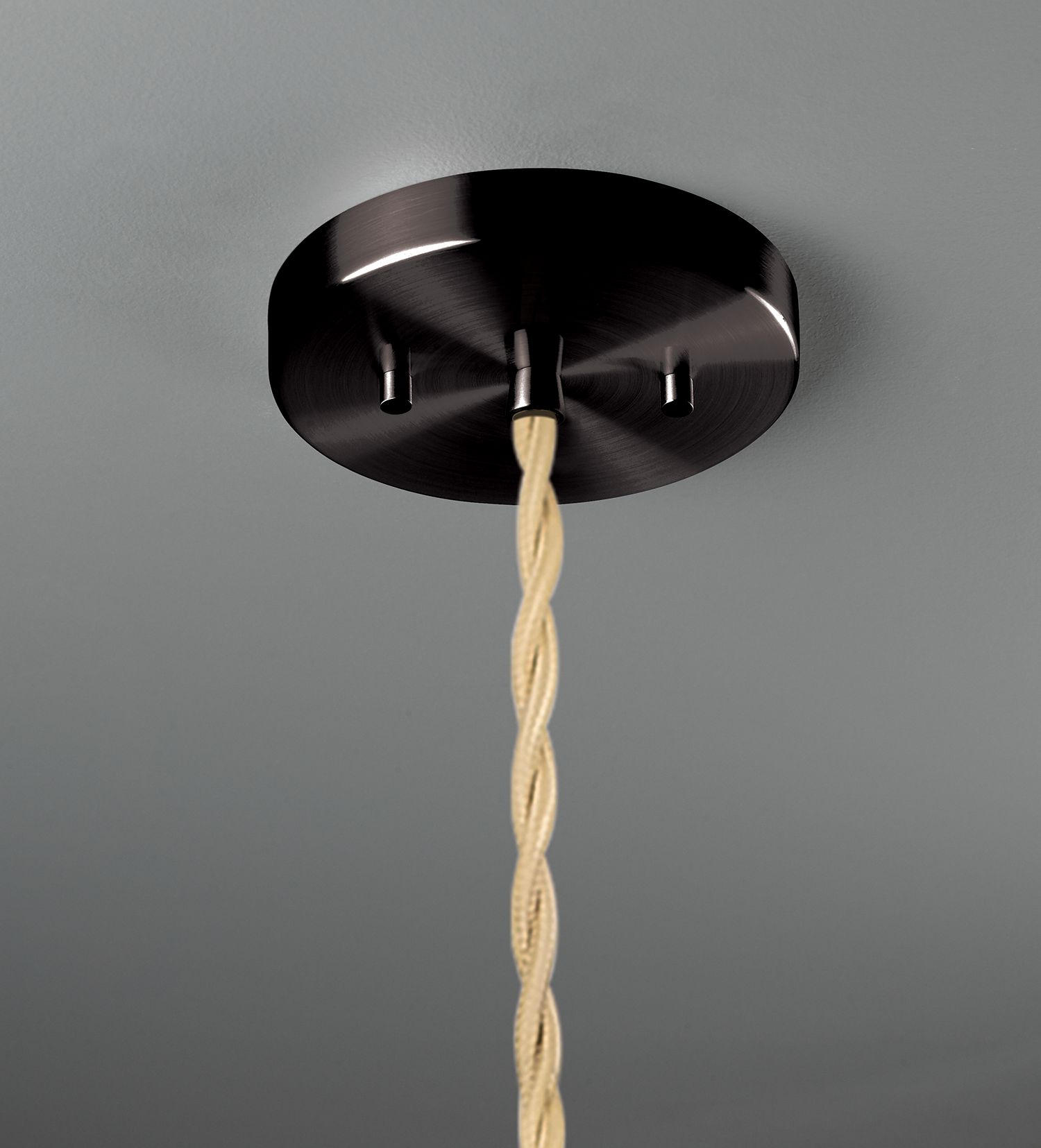 Image 3 14.5"W Matte White/Gold Frame Matte Black Tier Pleated Twisted LED Pen more views