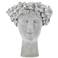 14.6" Gray Girl Statue Planter w/ Floral Crown