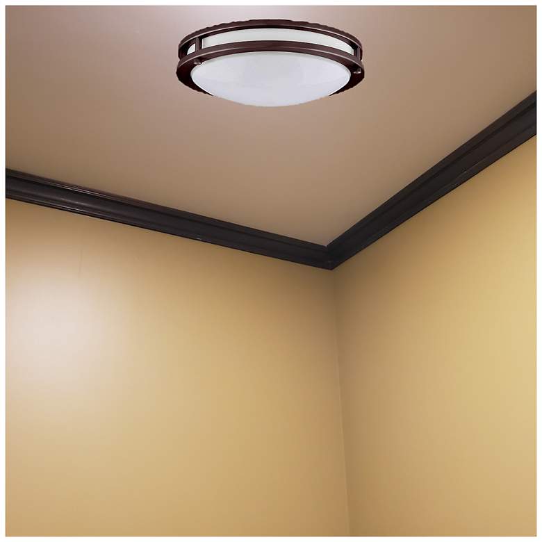 Image 2 14-in LED Decorative Two Ring Fixture Bronze more views