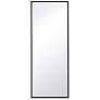 14-in W x 36-in H Metal Frame Rectangle Wall Mirror in Black
