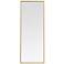 14-in W x 36-in H Metal Frame Rectangle Wall Mirror in Brass