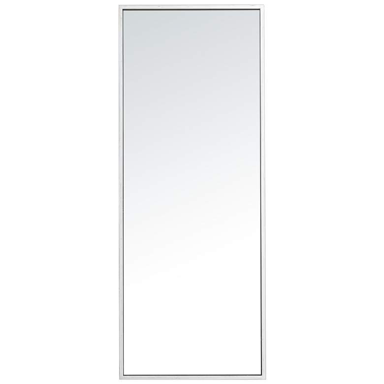 Image 1 14-in W x 36-in H Metal Frame Rectangle Wall Mirror in Silver