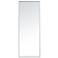 14-in W x 36-in H Metal Frame Rectangle Wall Mirror in Silver