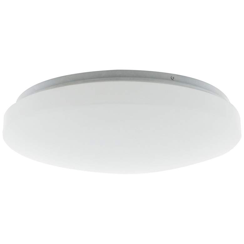 Image 1 14 inch Acrylic Round LED Flush Mount Light Fixture White Finish