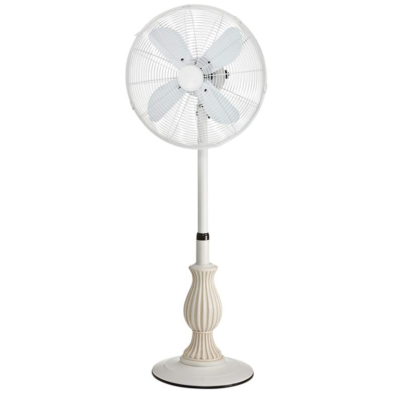 Image 1 14" Charlotte White Fluted Floor Fan