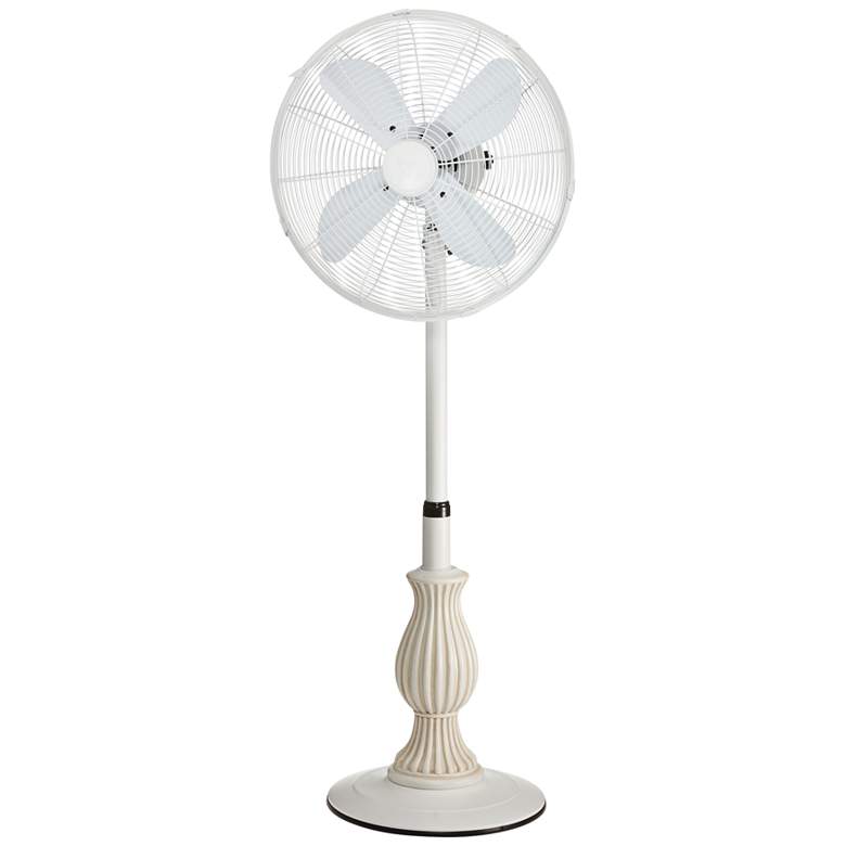 Image 1 14 inch Charlotte White Fluted Floor Fan