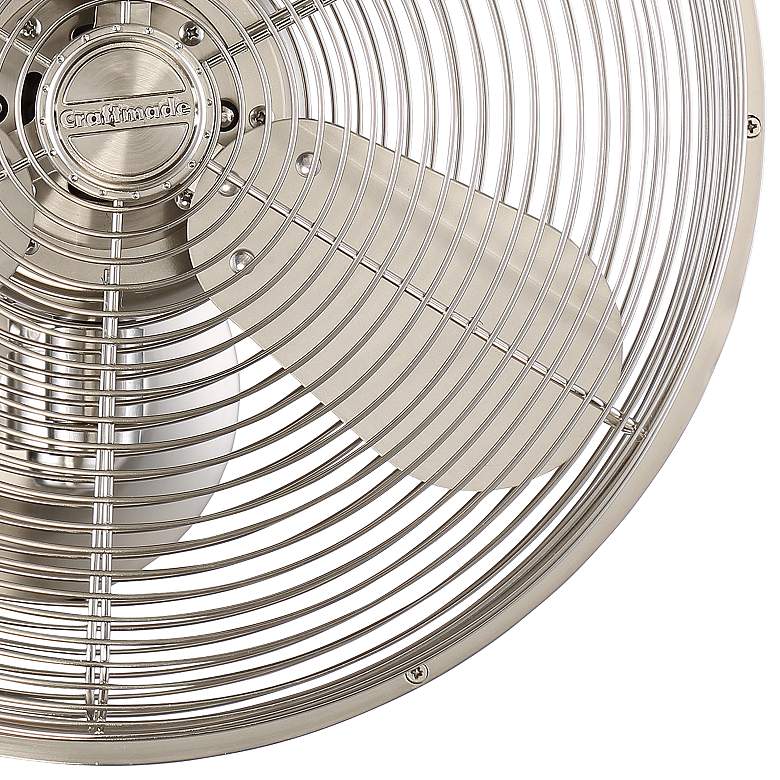 Image 3 14 inch Craftmade Bellows IV Nickel Oscillating Wall Fan more views