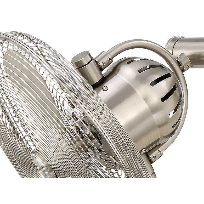 Image 4 14" Craftmade Bellows IV Nickel Oscillating Wall Fan more views