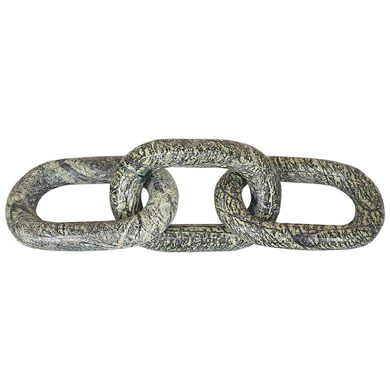 Image 1 14" Green Marble Chain Decor