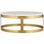 5_14" Marble and Gold Finish Pedestal Lamp Riser more views