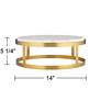 6_14" Marble and Gold Finish Pedestal Lamp Riser more views
