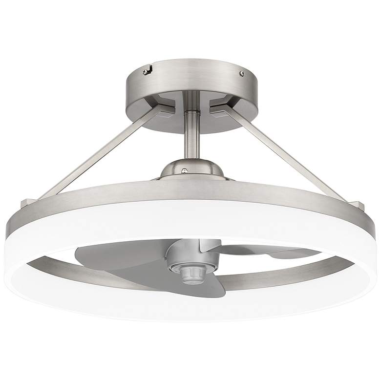 Image 2 14 inch Quoizel Cohen Brushed Nickel LED Ceiling Fan with Remote