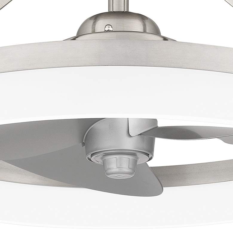 Image 4 14" Quoizel Cohen Brushed Nickel LED Ceiling Fan with Remote more views