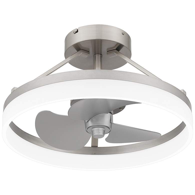 Image 6 14" Quoizel Cohen Brushed Nickel LED Ceiling Fan with Remote more views